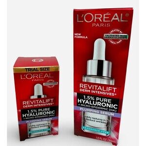 L'Oréal Revitalift 1.5% Hyaluronic Acid Serum FULL Size + TRIAL (TSA) - Lot of 2